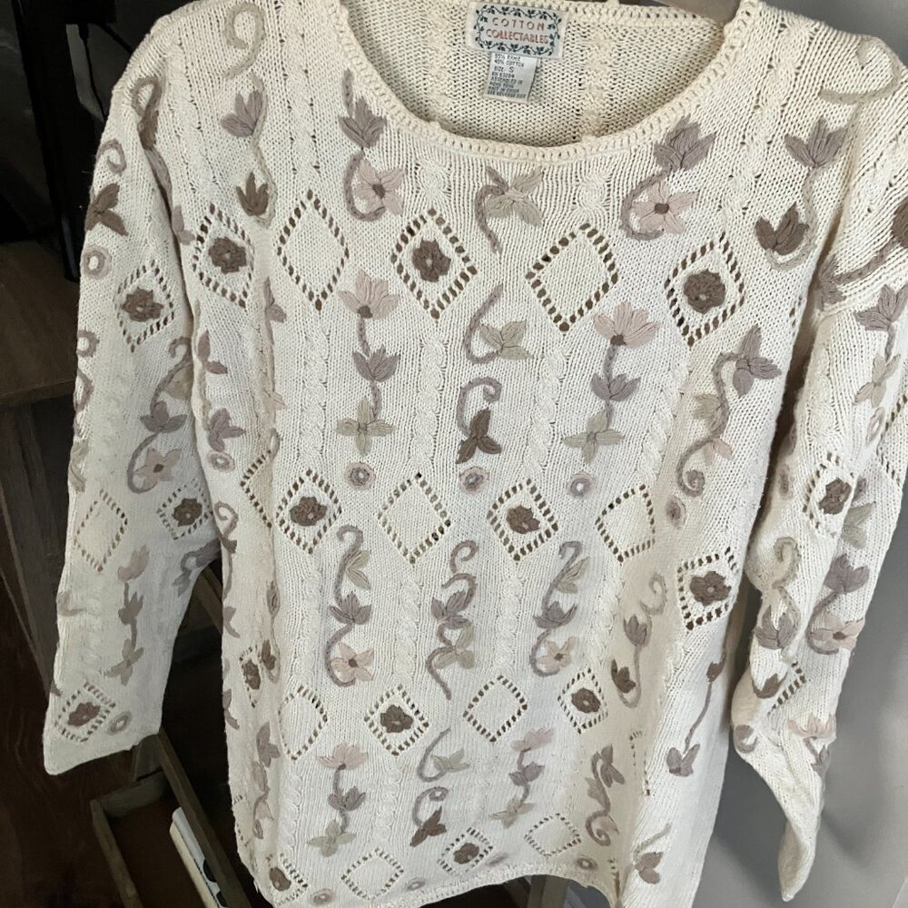 Cotton Collectibles Embroidered Sweater